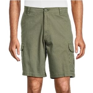 GEORGE Olive Drab Green Reinforced Flat Front Cargo Shorts